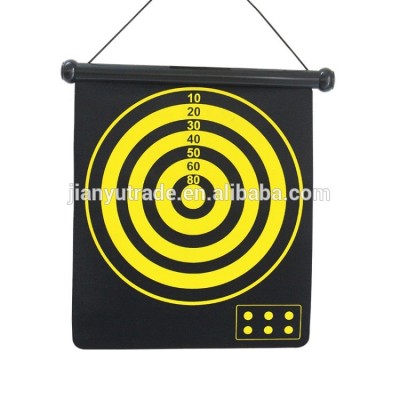 Roll Up 12" Double-side Safety Magnet Dartboard Magnetic Dart Board for Kids Gift